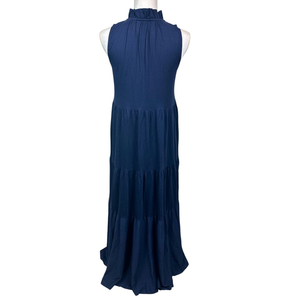 Lilly Pulitzer Malone Navy Blue Cotton Sleeveless Tiered Maxi Dress Size XS NWOT - Picture 5 of 10